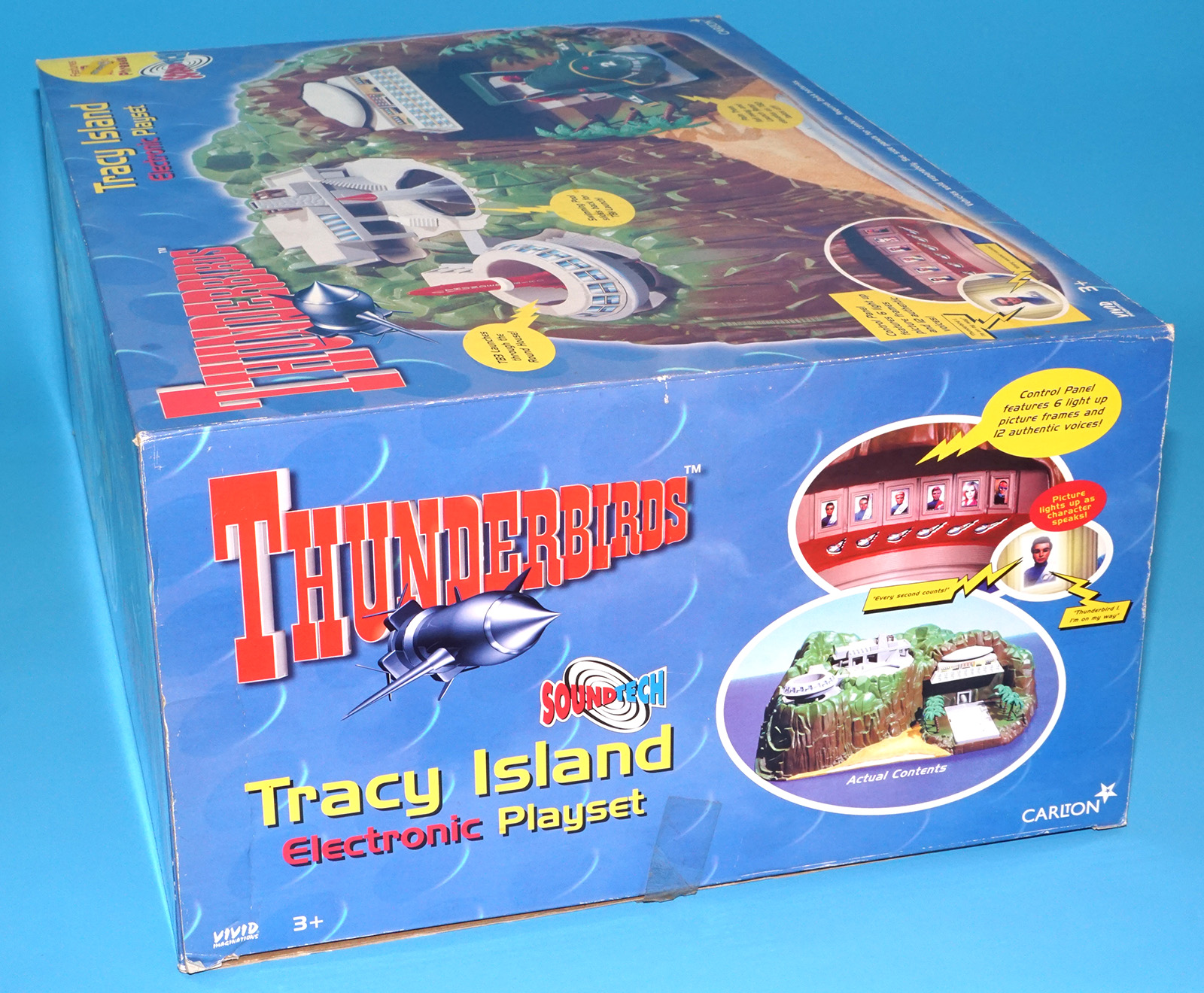 THUNDERBIRDS TRACY ISLAND ELECTRONIC PLAYSET MIB NRFB EURO BOX 1999 CARLTON VIVID IMAGINATIONS - Image 5