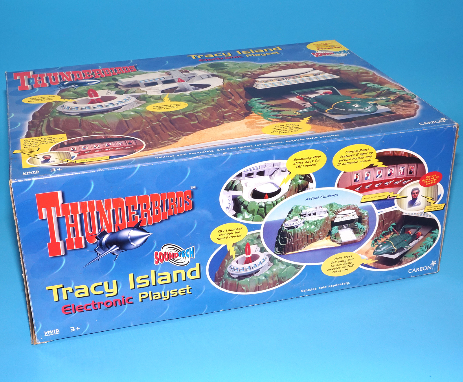 THUNDERBIRDS TRACY ISLAND ELECTRONIC PLAYSET MIB NRFB EURO BOX 1999 CARLTON VIVID IMAGINATIONS - Image 6
