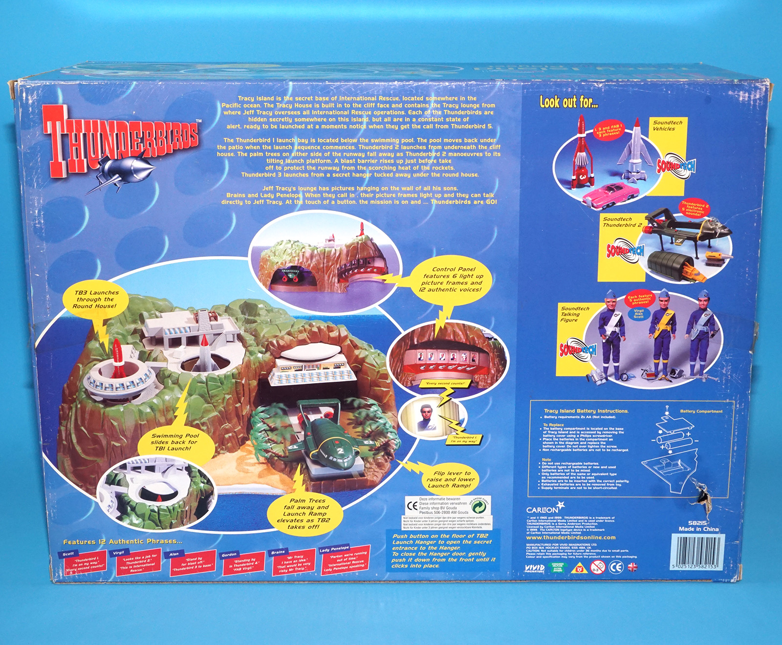 THUNDERBIRDS TRACY ISLAND ELECTRONIC PLAYSET MIB NRFB EURO BOX 1999 CARLTON VIVID IMAGINATIONS - Image 7