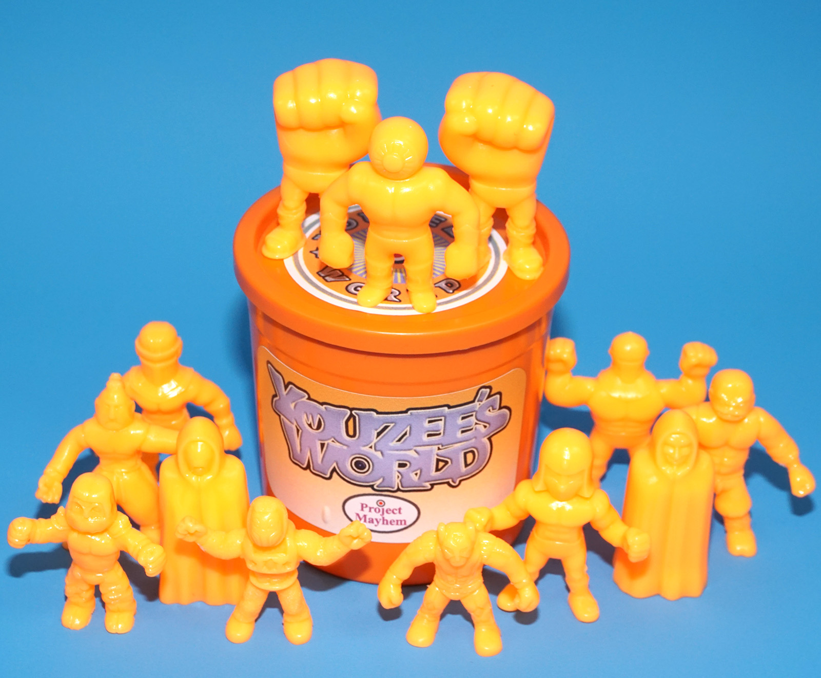 PROJECT MAYHEM YOUZEE'S WORLD TUB BOX CUSTOM RUBBER MINI FIGURES 2024 YOUZEE EXOGINI MIMP MUSCLE - Image 2