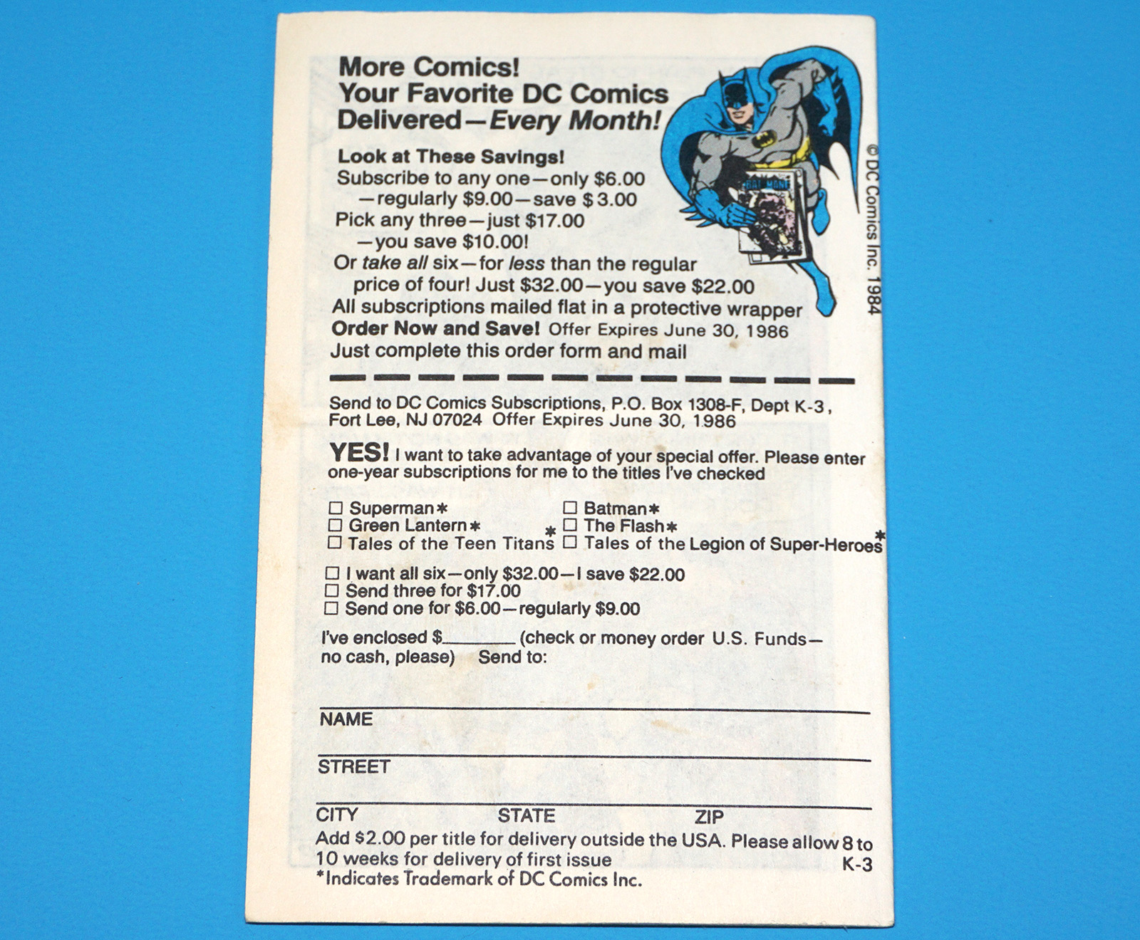 SUPER POWERS COLLECTION MINI COMIC #15 DOCTOR FATE 1984 KENNER DC COMICS - Image 2