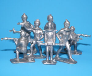 SPACE TOYS CAPTAIN VIDEO PLASTIC TOY FIGURES 1:35 SCALE 1950s LIDO ARCHER PLASTICRAFT