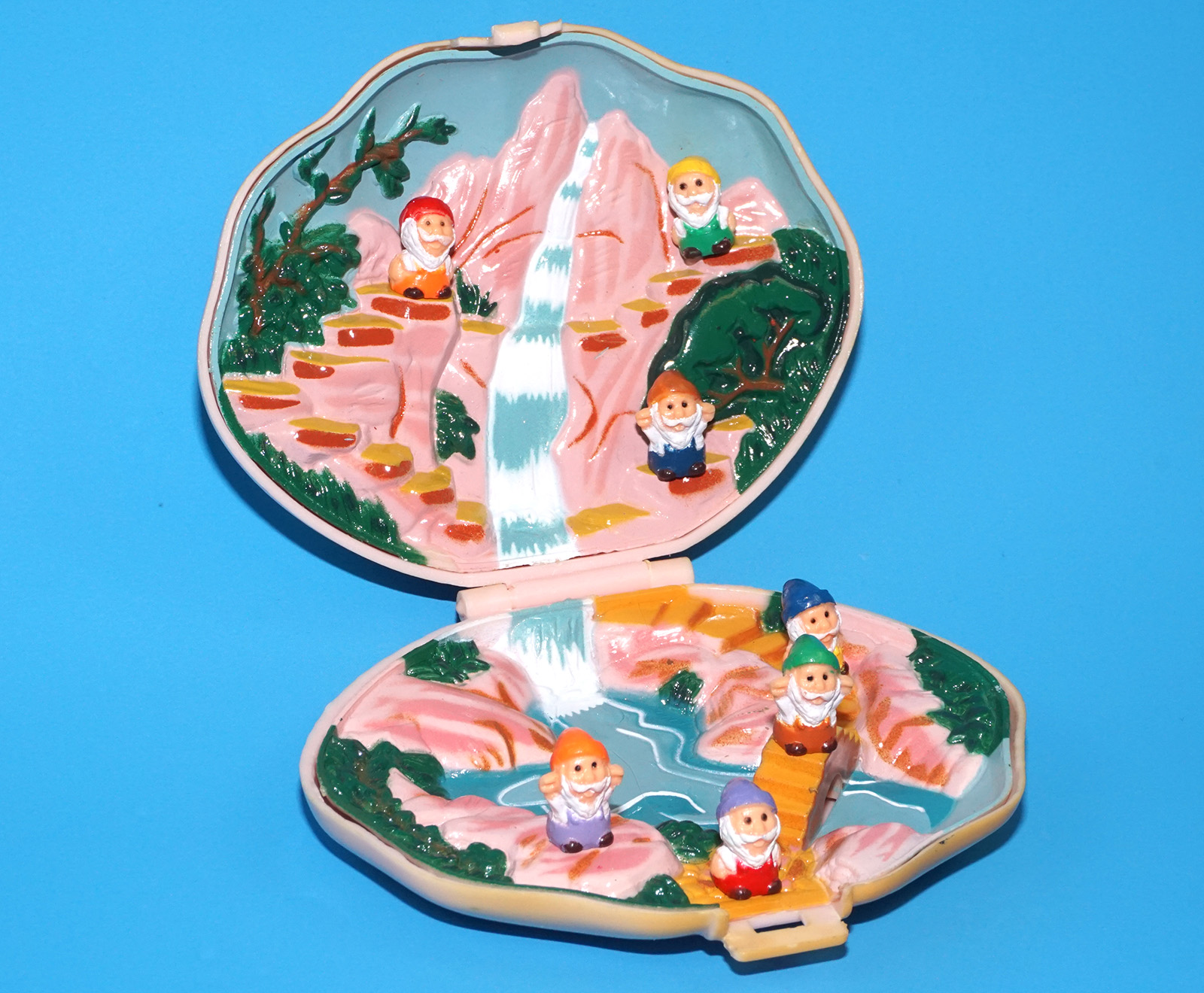 POLLY POCKET STYLE KNOCKOFF SEVEN DWARFS IN WONDERLAND 100% COMPLETE 1992 SIMBA BOOTLEG KO READ - Image 5