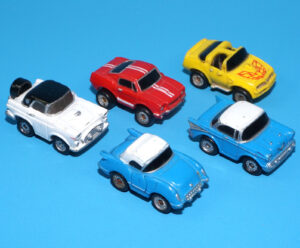 MICRO MACHINES #3 U.S. CLASSICS COLLECTION MUSTANG THUNDERBIRD CARS 1988 GALOOB