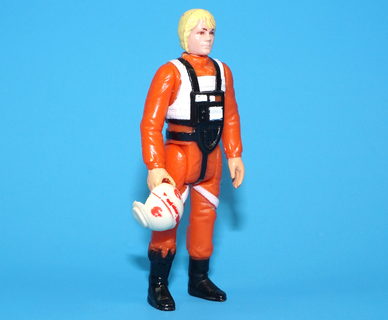 STAR WARS ANH LUKE SKYWALKER X-WING PILOT NO COO RAISED BAR CUSTOM REMOVABLE HELMET C8 1978 KENNER - Image 3