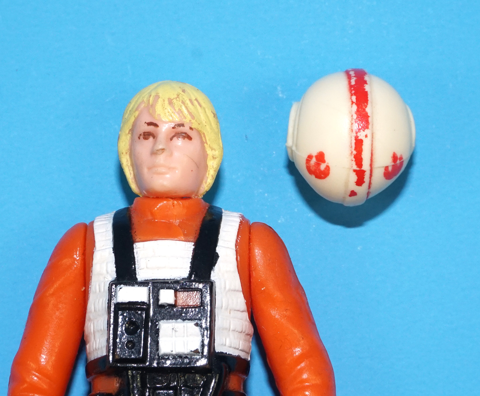 STAR WARS ANH LUKE SKYWALKER X-WING PILOT NO COO RAISED BAR CUSTOM REMOVABLE HELMET C8 1978 KENNER - Image 6