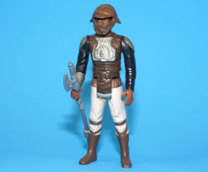 STAR WARS ROTJ LANDO CALRISSIAN SKIFF GUARD NO COO SMILE 100% COMPLETE & ORIGINAL C9+ 1982 KENNER