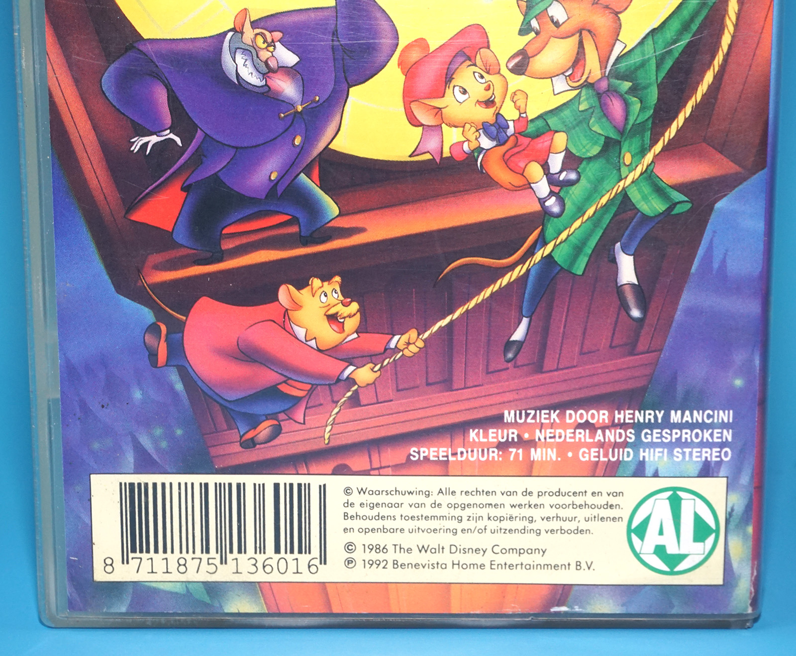 VHS DISNEY CLASSICS THE GREAT MOUSE DETECTIVE 1986 DE SPEURNEUZEN PAL DUTCH 1992 BENEVISTA HOME ENTERTAINMENT - Image 4