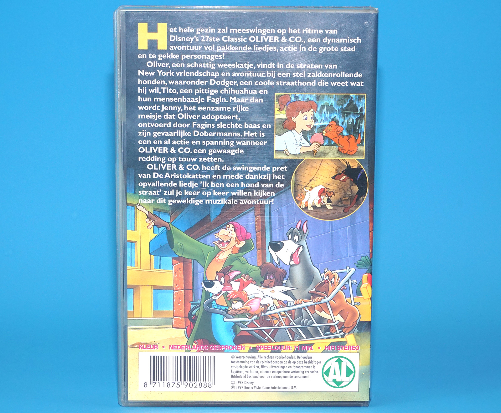 VHS DISNEY CLASSICS OLIVER & COMPANY 1987 OLIVER & CO PAL DUTCH 1997 BENEVISTA HOME ENTERTAINMENT - Image 2
