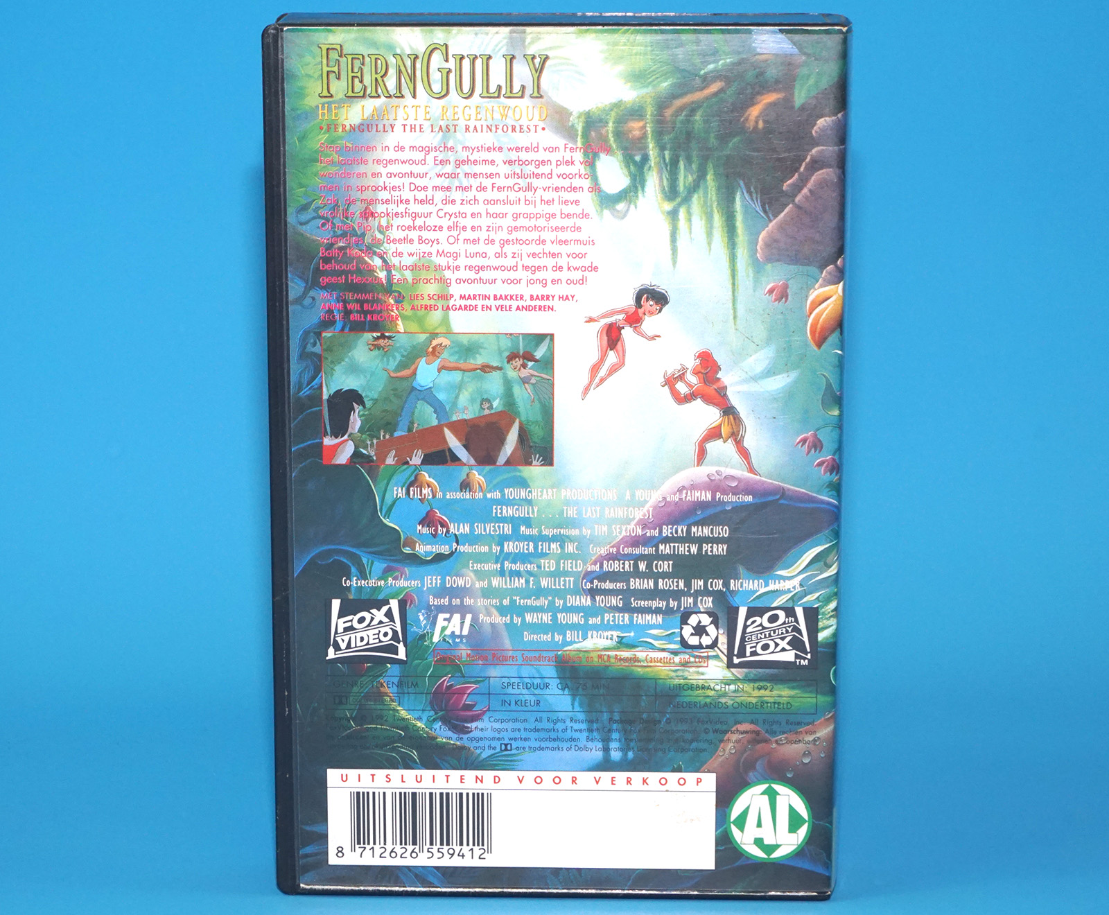 VHS FERNGULLY THE LAST RAINFOREST 1992 HET LAATSTE REGENWOUD PAL DUTCH SUBS 1993 FOX VIDEO - Image 2
