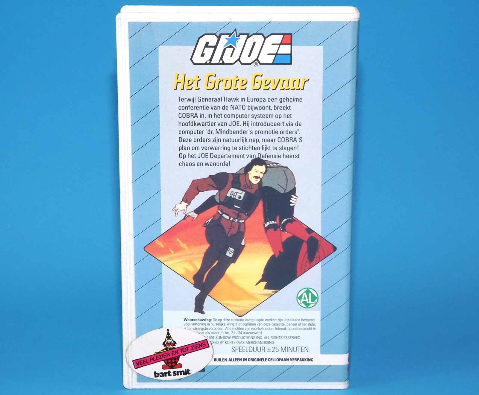 VHS GI JOE VIDEO TAPE CASSETTE 'HET GROTE GEVAAR' PAL DUTCH 1991 GOODVIEW HOLLAND - Image 2