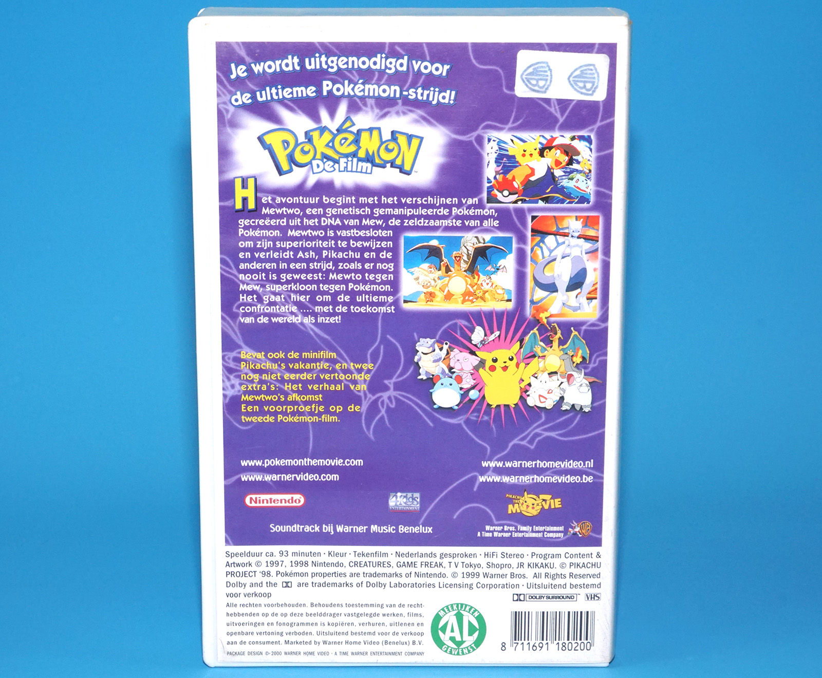 VHS POKEMON THE MOVIE 1997 DE FILM PAL DUTCH 1999 WARNER BROS. FAMILY ENTERTAINMENT - Image 2