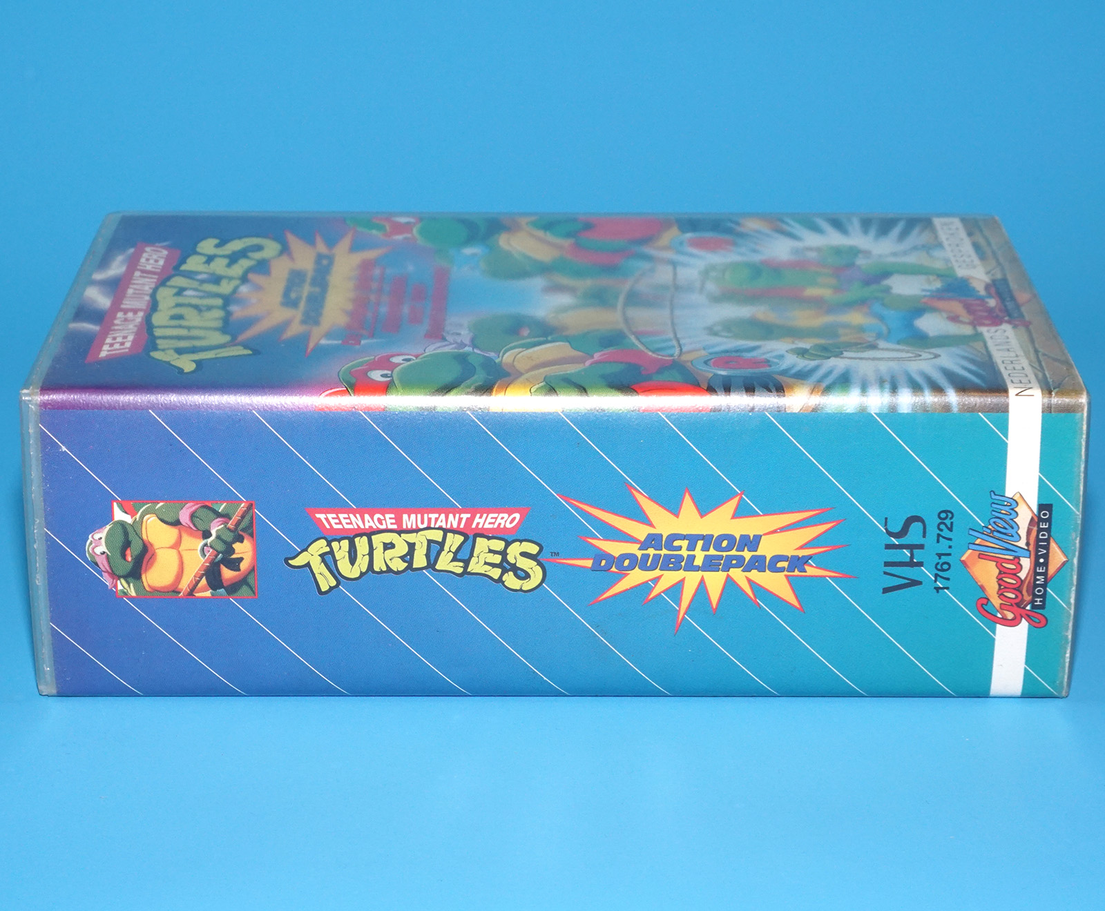 VHS TMNT TEENAGE MUTANT HERO TURTLES ACTION DOUBLEPACK PAL DUTCH 1988 GOODVIEW HOME VIDEO - Image 3