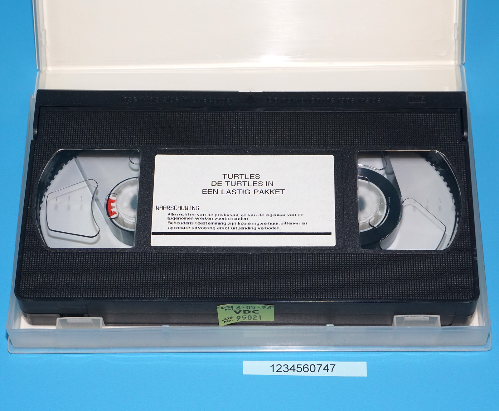 VHS TMNT TEENAGE MUTANT HERO TURTLES DE TURTLES IN EEN LASTIG PAKKET PAL DUTCH 1988 GOODVIEW HOME VIDEO - Image 4