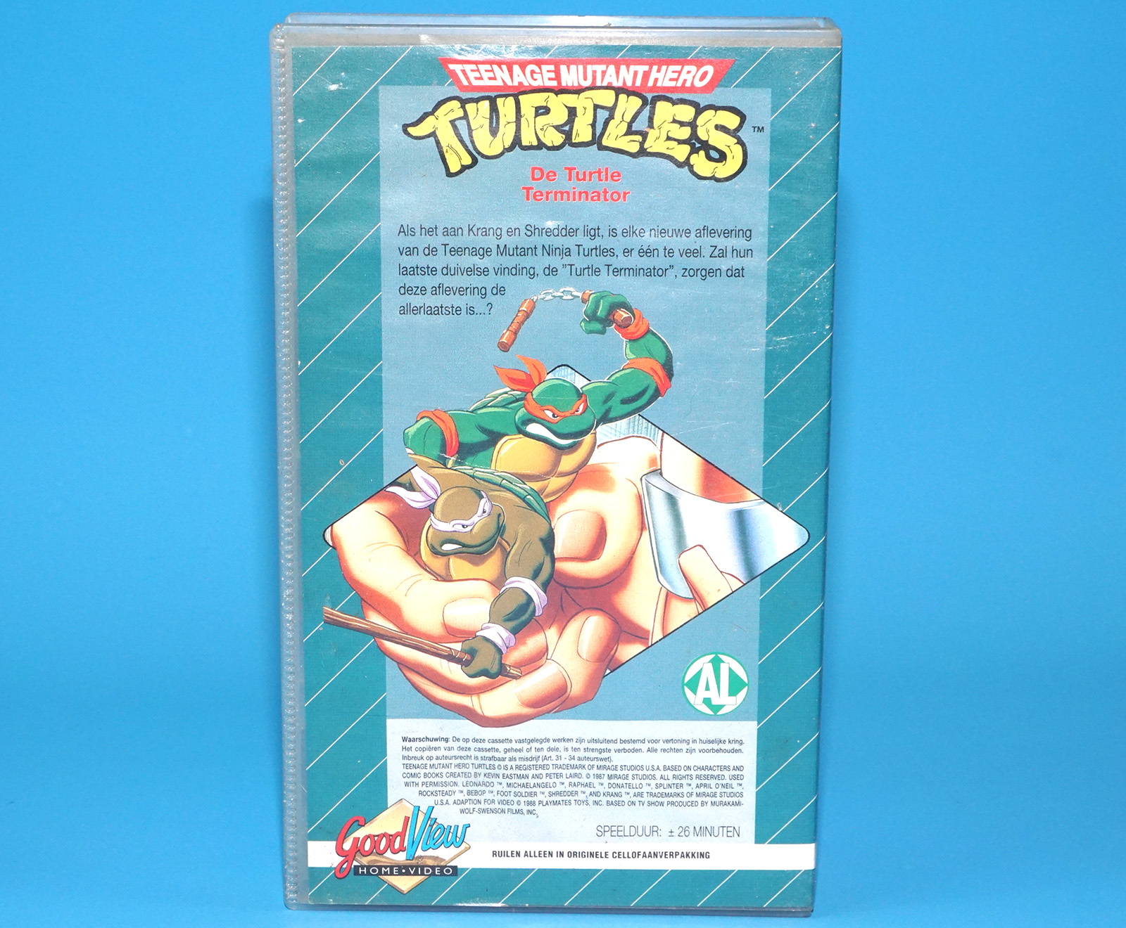 VHS TMNT TEENAGE MUTANT HERO TURTLES DE TURTLE TERMINATOR PAL DUTCH 1988 GOODVIEW HOME VIDEO - Image 2