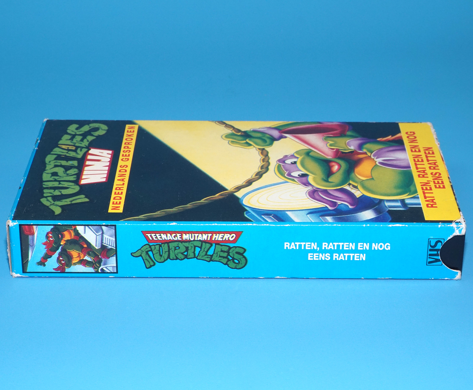 VHS TMNT TEENAGE MUTANT NINJA TURTLES RATTEN, RATTEN EN NOG EENS RATTEN PAL DUTCH 1990 CARTOONS R FUN HOLLAND - Image 3
