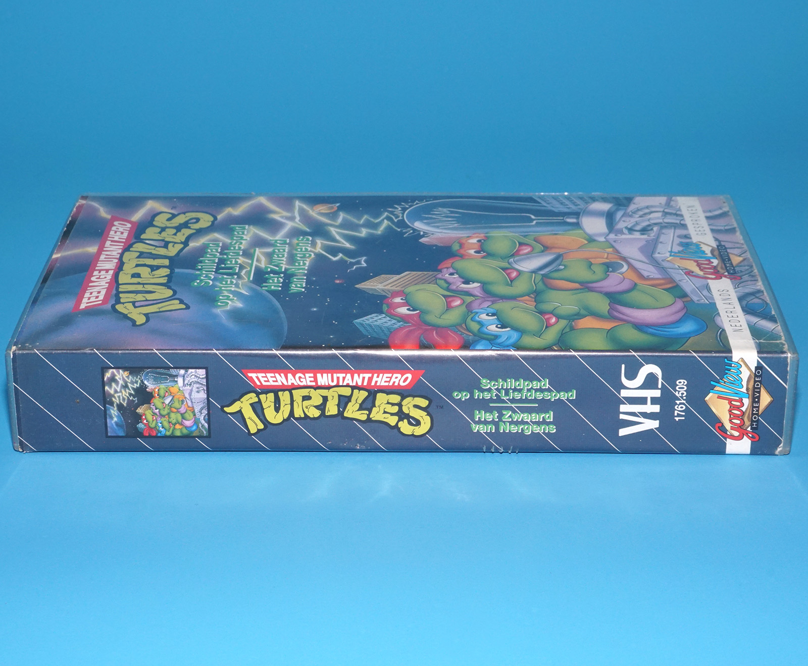 VHS TMNT TEENAGE MUTANT HERO TURTLES SCHILDPAD OP HET LIEFDESPAD PAL DUTCH 1988 GOODVIEW HOME VIDEO - Image 3