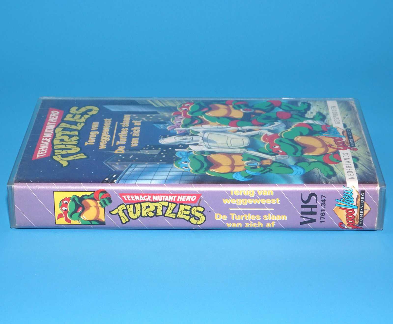 VHS TMNT TEENAGE MUTANT HERO TURTLES TERUG VAN WEGGEWEEST PAL DUTCH 1988 GOODVIEW HOME VIDEO - Image 3