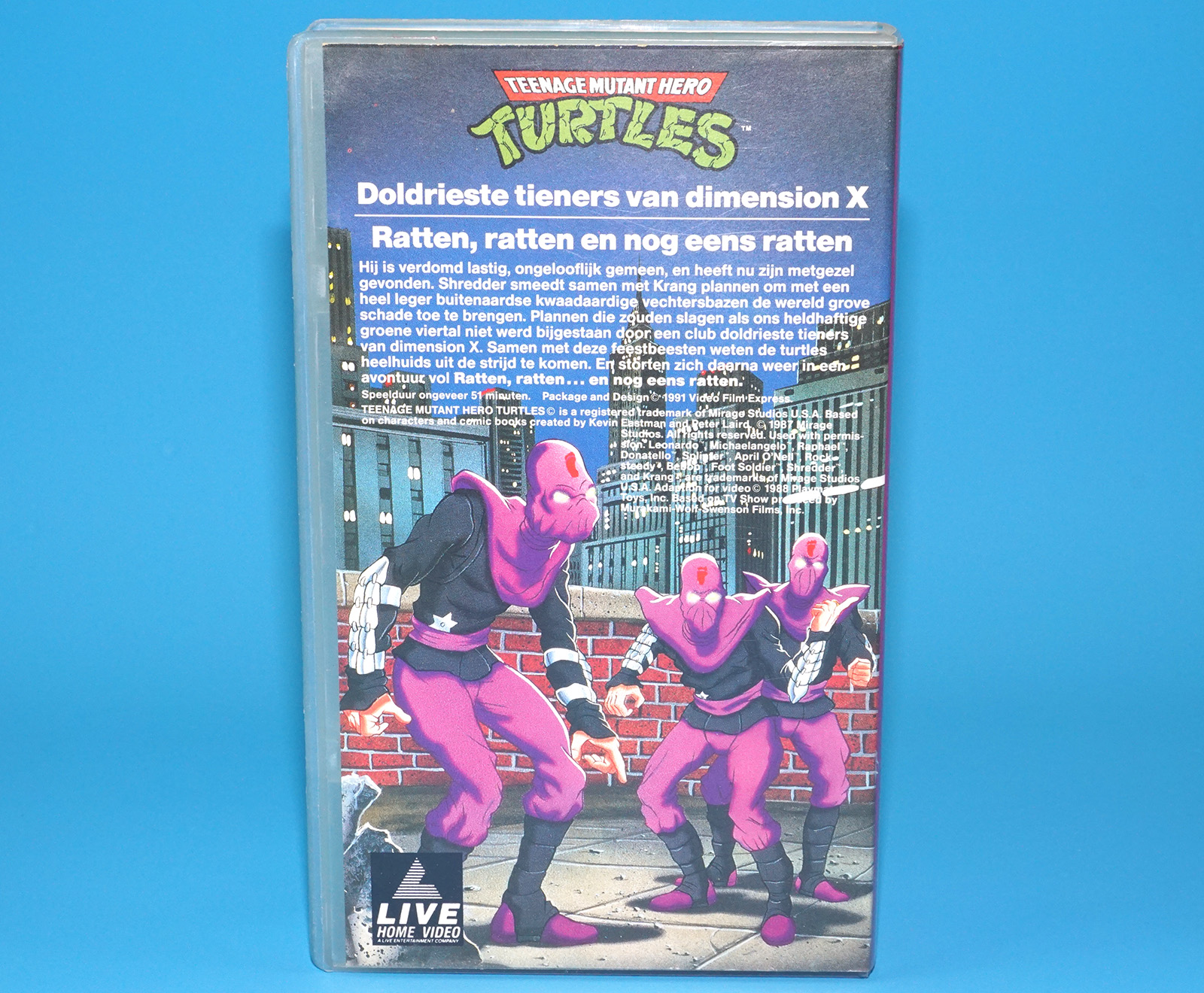 VHS TMNT TEENAGE MUTANT HERO TURTLES TURTLE COLLECTION NR.2 PAL DUTCH 1991 VIDEOFILM EXPRESS - Image 2