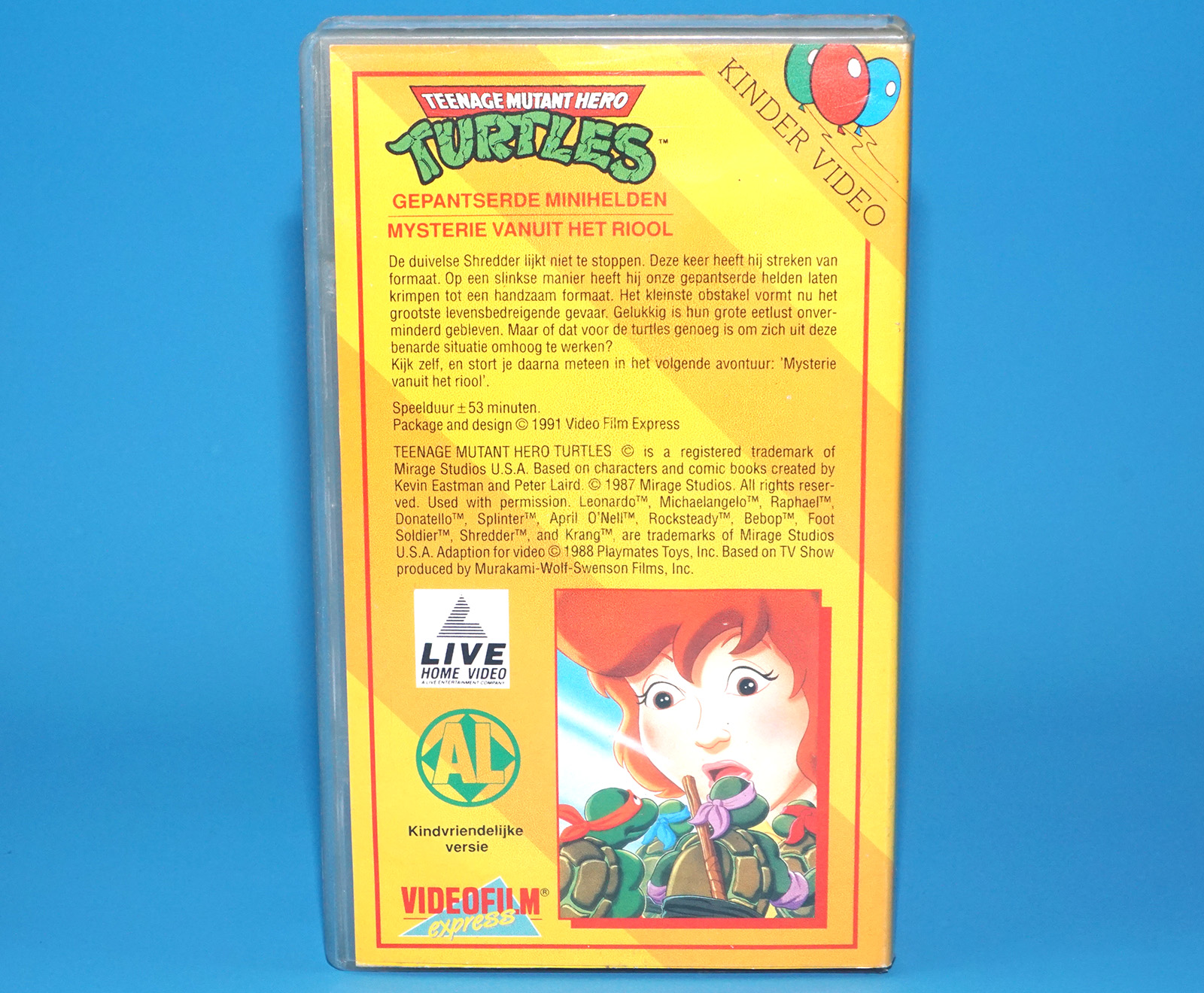 VHS TMNT TEENAGE MUTANT HERO TURTLES TURTLE COLLECTION NR.4 PAL DUTCH 1991 VIDEOFILM EXPRESS - Image 2