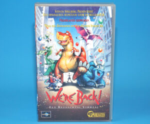 VHS WE’RE BACK A DINOSAUR STORY 1993 EEN REAUSACHTIG VERHAAL PAL DUTCH 1994 AMBLIMATION SPIELBERG