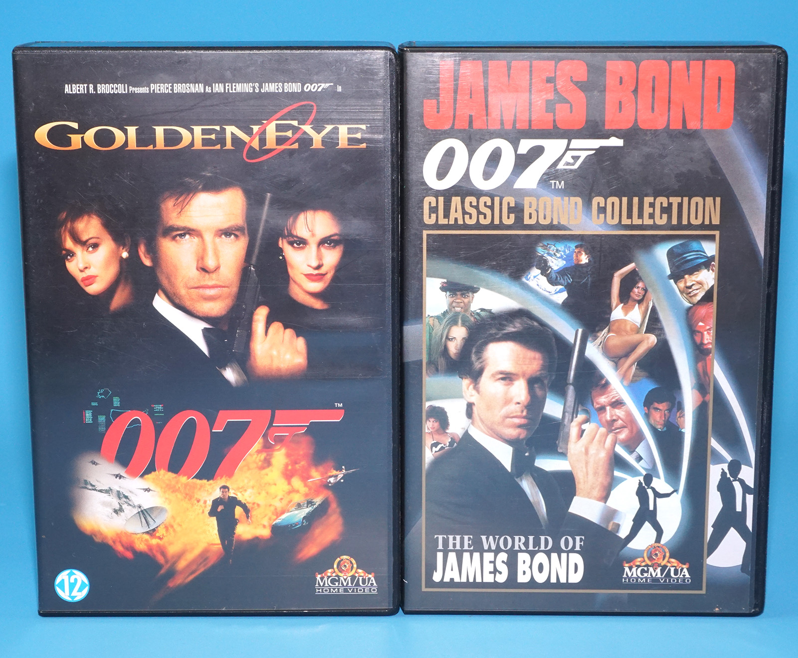 VHS GOLDENEYE & BONUS WORLD OF JAMES BOND DOCUMENTARY PAL DUTCH 1996 MGM UA HOME ENTERTAINMENT