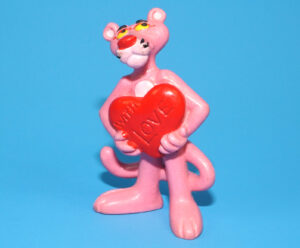 PINK PANTHER PVC FIGURE WITH LOVE 1983 BULLYLAND BULLY W. GERMANY UNITED ARTISTS