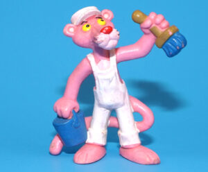 PINK PANTHER PVC FIGURE PAINTER 1983 BULLYLAND BULLY W. GERMANY UNITED ARTISTS