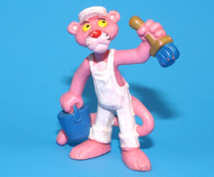 PINK PANTHER PVC FIGURE PAINTER 1983 BULLYLAND BULLY W. GERMANY UNITED ARTISTS