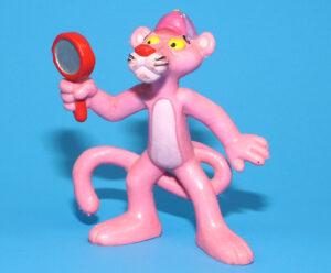PINK PANTHER PVC FIGURE DETECTIVE SHERLOCK 1983 BULLYLAND BULLY W. GERMANY UNITED ARTISTS