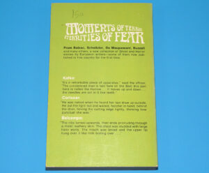 EUROPEAN TALES OF TERROR SELECTED BY J.J. STRATING 1968 FONTANA BOOKS PB