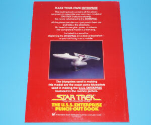 STAR TREK THE MOTION PICTURE U.S.S. ENTERPRISE PUNCH-OUT BOOK 1980 WANDERER BOOKS