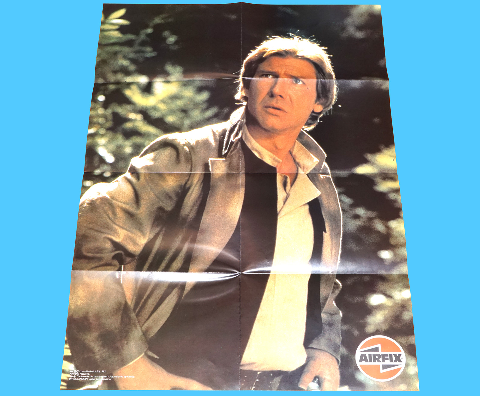 STAR WARS ROTJ SHOP PROMO DS FOLDOUT POSTER JABBA THE HUTT SLAVE LEIA SCENE 1983 AIRFIX PALITOY UK - Image 2