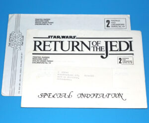 STAR WARS OFFICIAL FAN CLUB 1983 SPECIAL TRIPLE BILL TRILOGY INVITATION