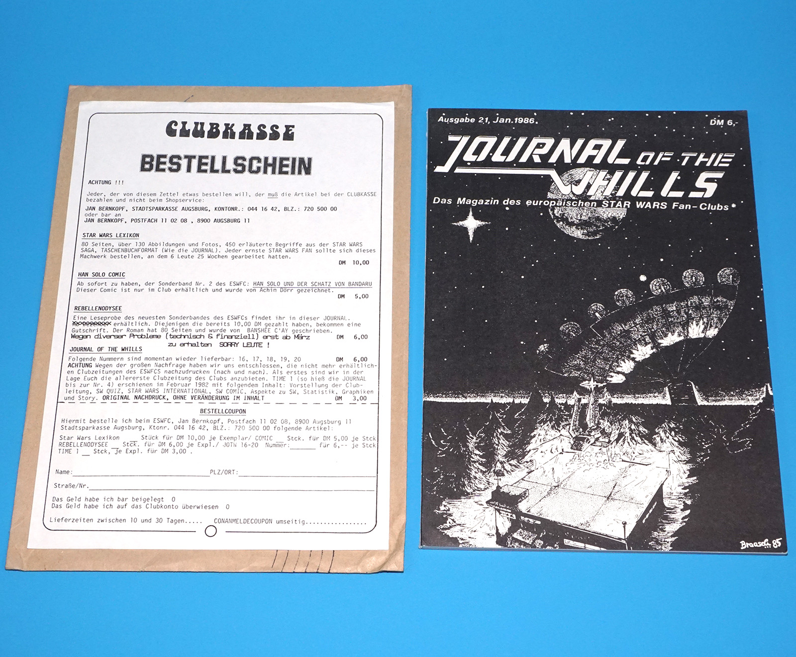 STAR WARS JOURNAL OF THE HILLS GERMAN EUROPEAN FAN CLUB MAGAZINE #21 JANUARY 1986 + ORDER FORM - Image 2