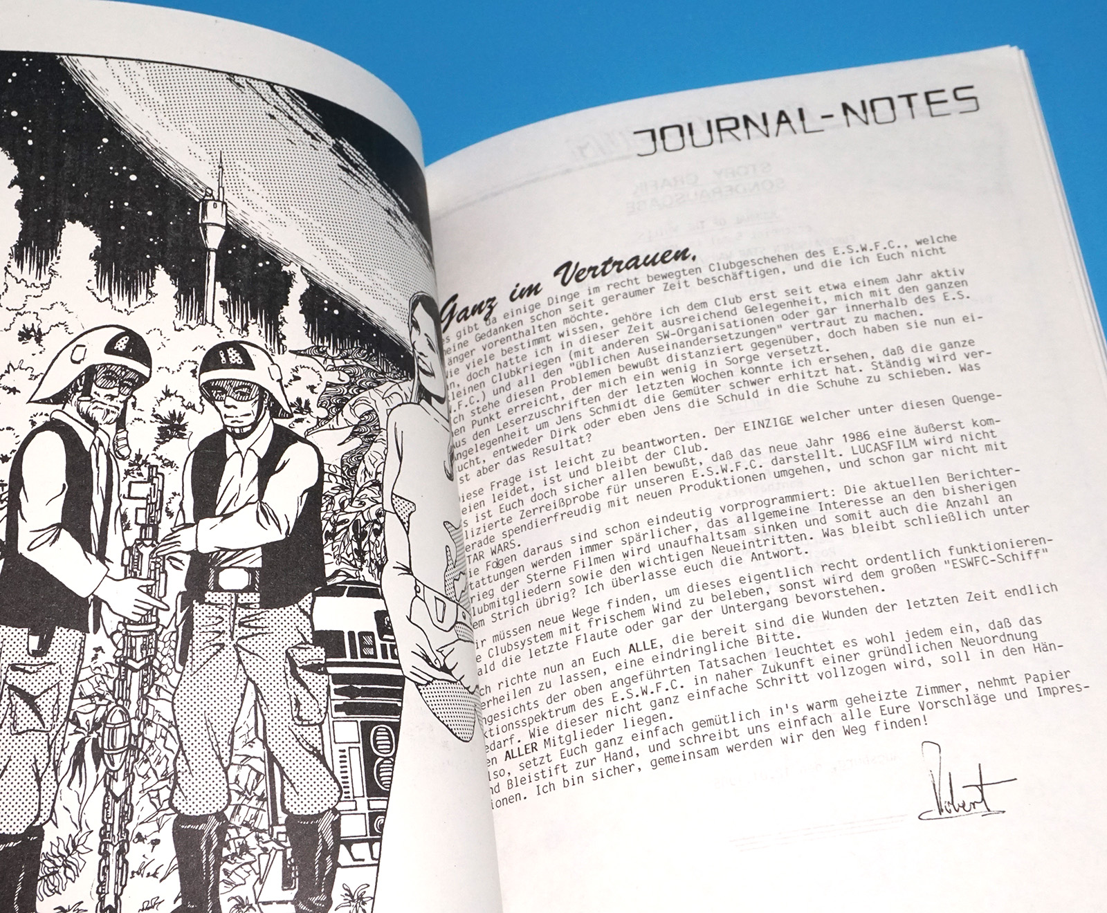 STAR WARS JOURNAL OF THE HILLS GERMAN EUROPEAN FAN CLUB MAGAZINE #21 JANUARY 1986 + ORDER FORM - Image 7