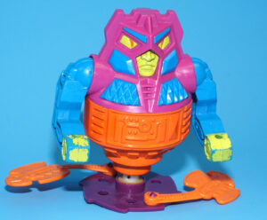 MOTU HE-MAN MASTERS OF THE UNIVERSE TWISTOID & SPINNING BASE MALAYSIA COO 1987 MATTEL