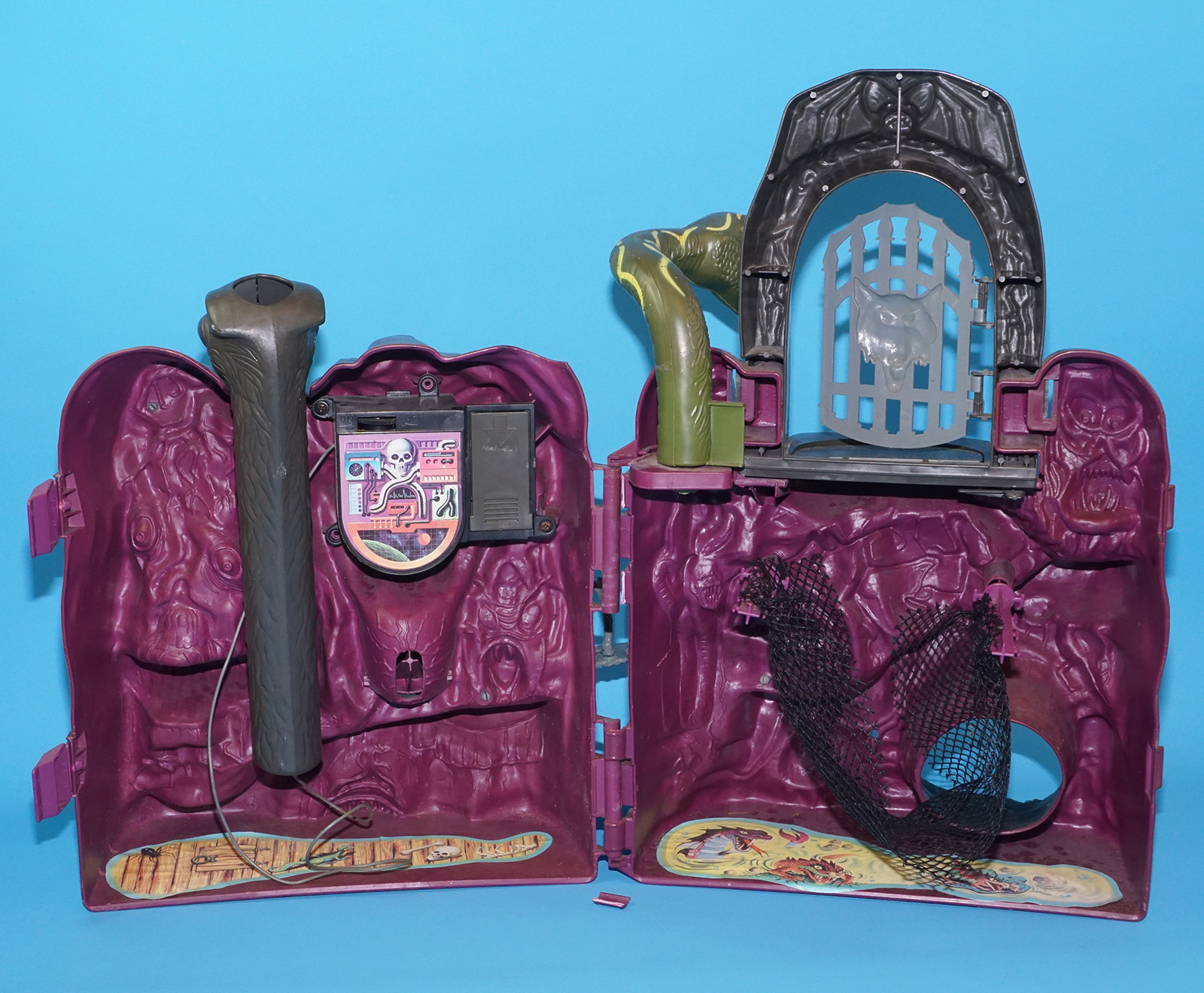 MOTU HE-MAN MASTERS OF THE UNIVERSE SNAKE MOUNTAIN NEAR COMPLETE USA COO 1984 MATTEL WORKS! - Image 8