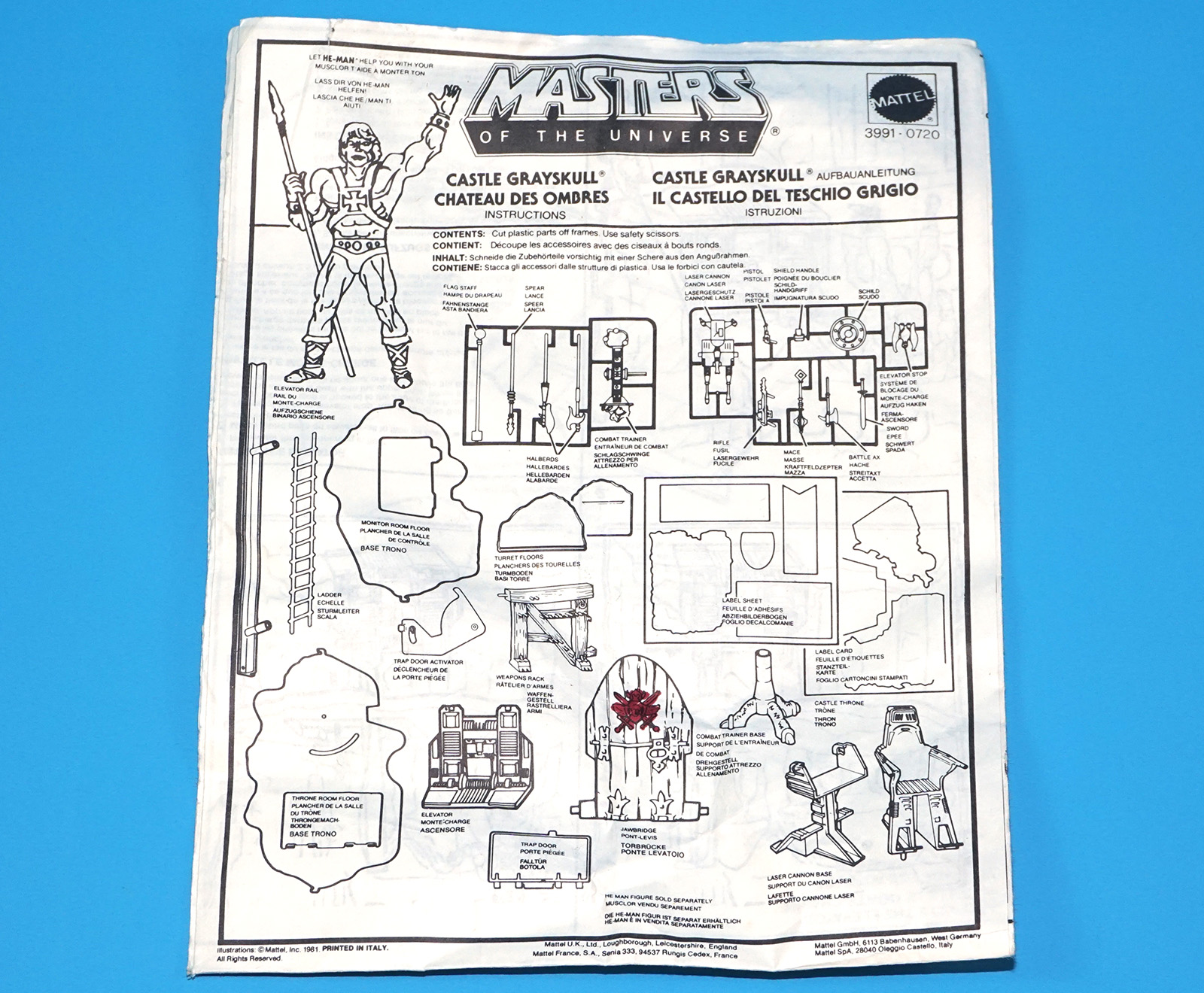 MOTU HE-MAN MASTERS OF THE UNIVERSE CASTLE GRAYSKULL 100% COMPLETE NO COO 1981 MATTEL - Image 14