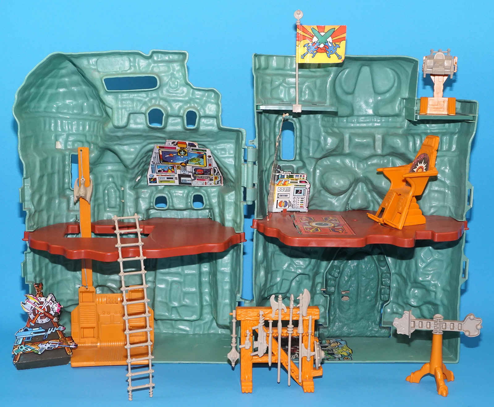 MOTU HE-MAN MASTERS OF THE UNIVERSE CASTLE GRAYSKULL 100% COMPLETE USA COO 1981 MATTEL - Image 2