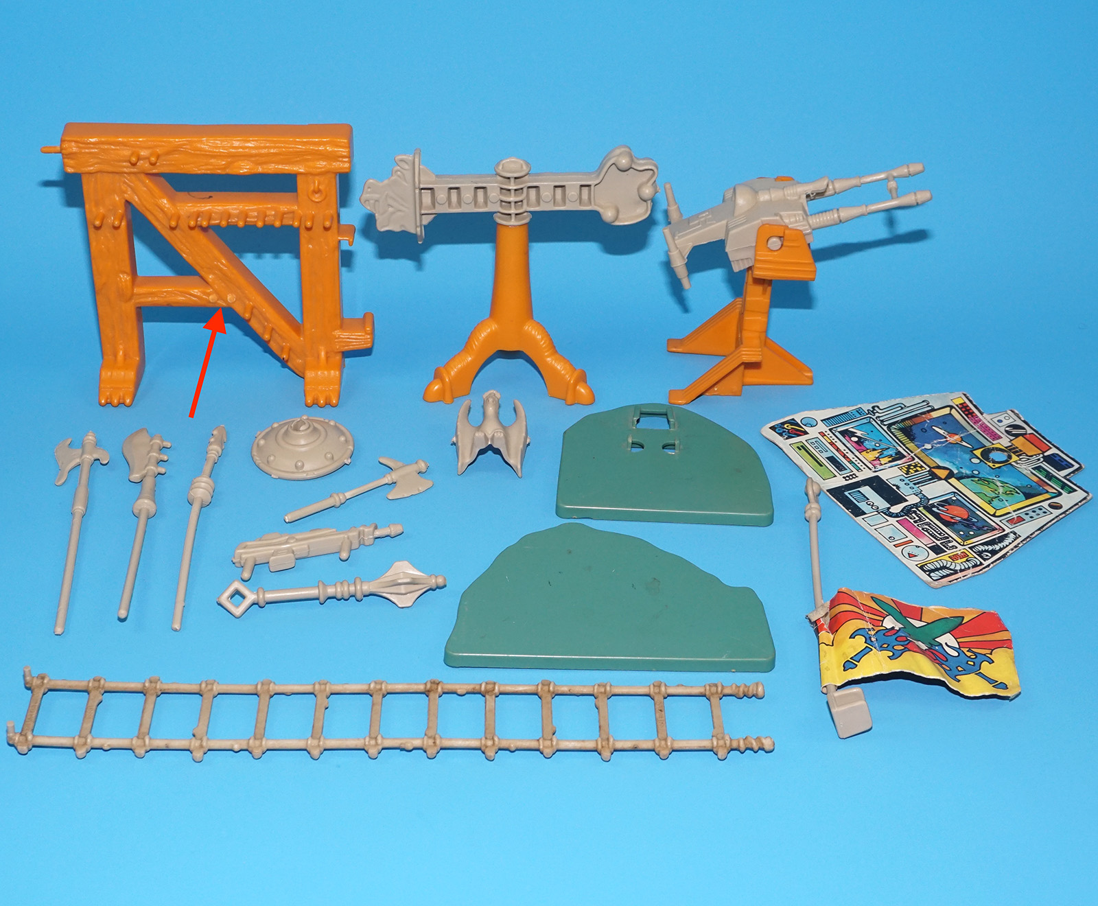 MOTU HE-MAN MASTERS OF THE UNIVERSE CASTLE GRAYSKULL NEAR COMPLETE NO COO 1981 MATTEL - Image 13