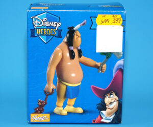 DISNEY HEROES PETER PAN ACTION FIGURE NATIVE AMERICAN WARRIOR MIB MISB EURO BOX 2003 FAMOSA