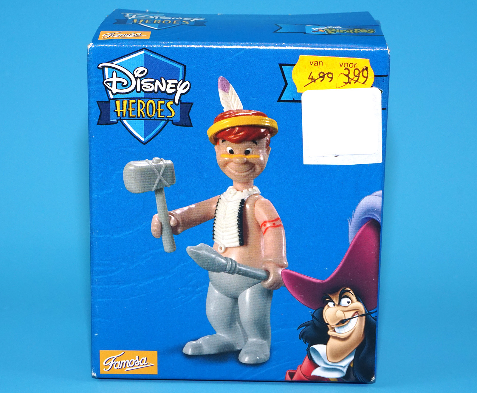 DISNEY HEROES PETER PAN ACTION FIGURE LOST BOY TWIN INDIAN OUTFIT MIB MISB EURO BOX 2003 FAMOSA