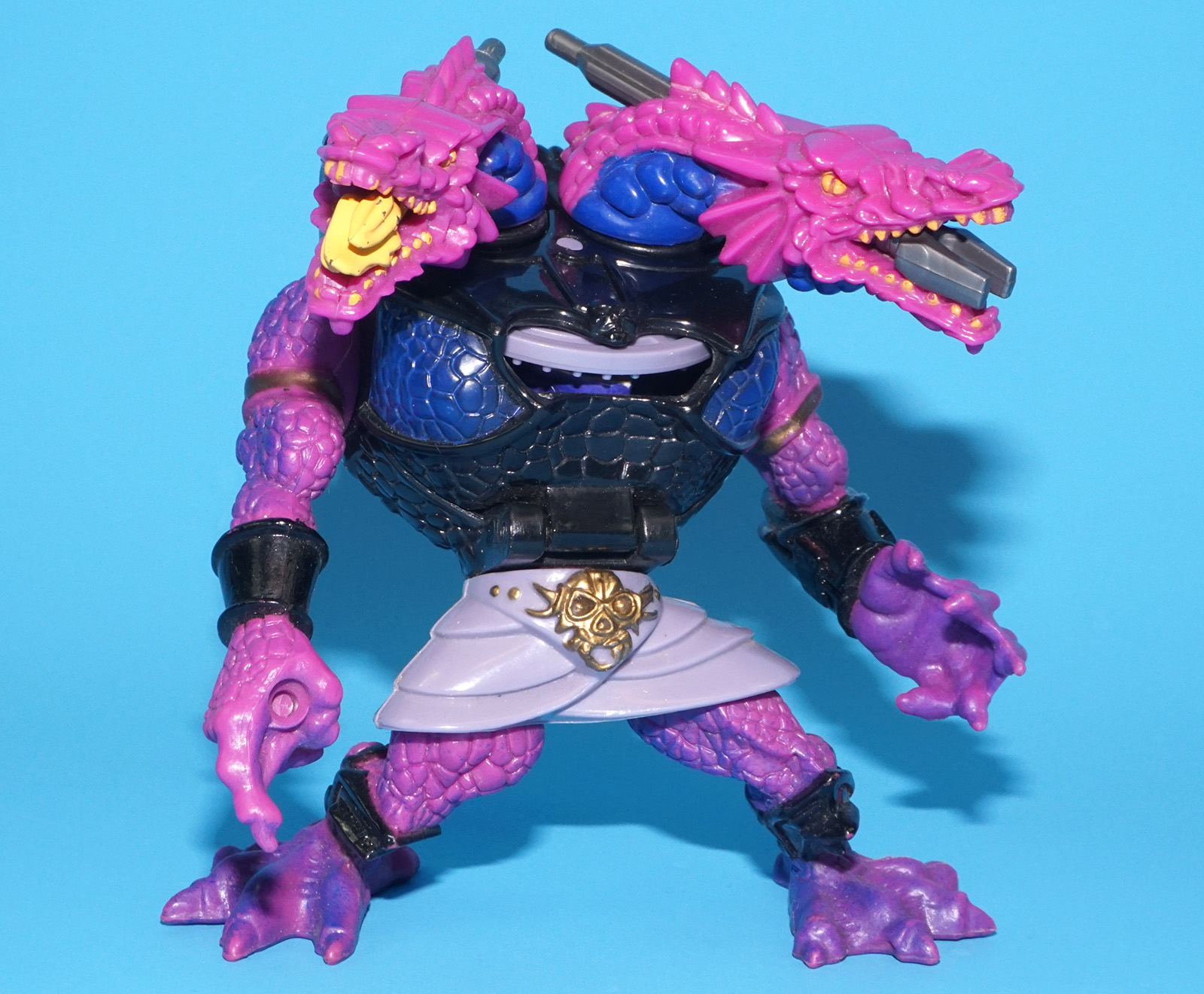 MIGHTY MAX BATTLE WARRIORS HEAD TO HEAD WITH HYDRA NEAR COMPLETE 1994 BLUEBIRD TOYS - Image 2