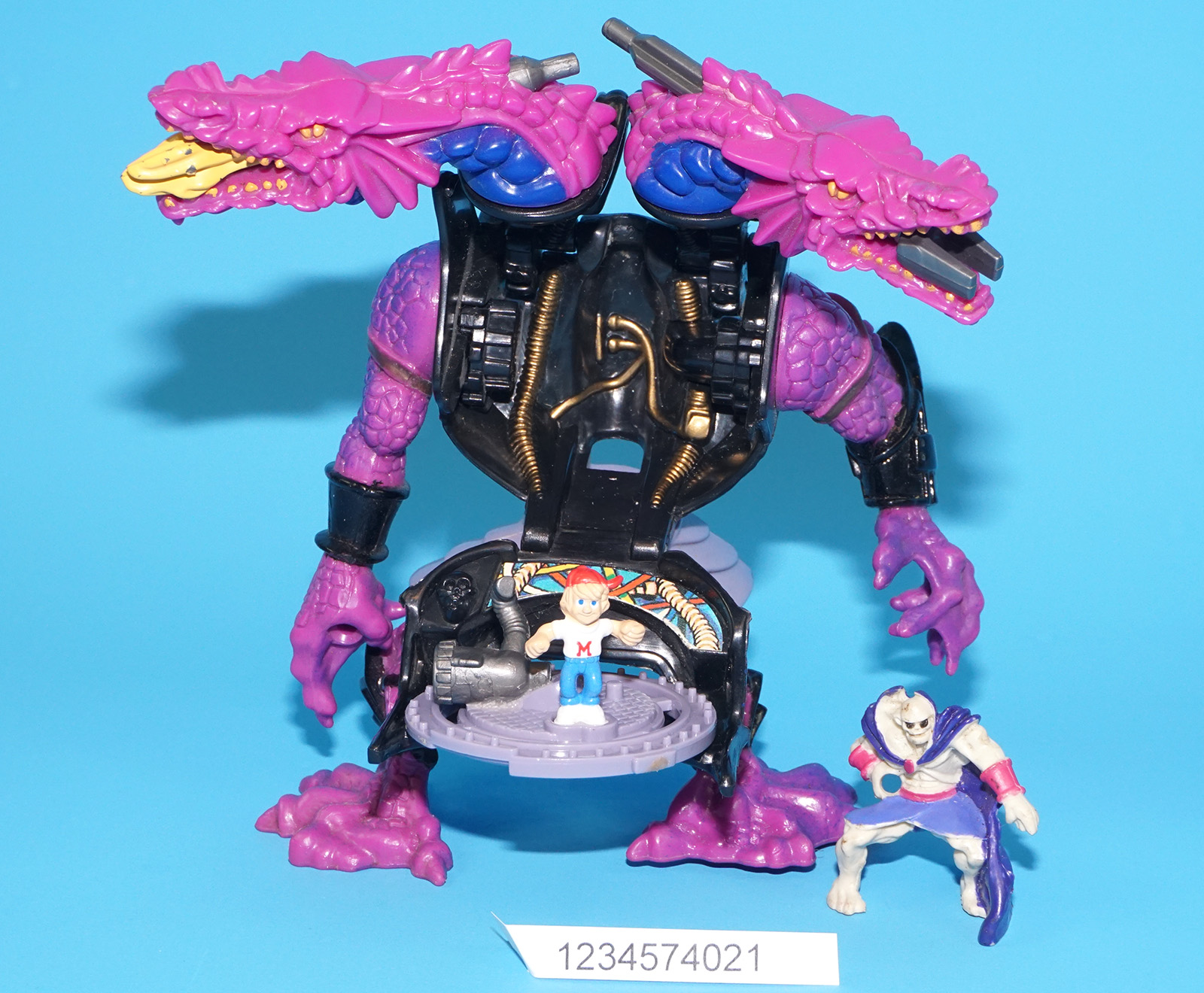 MIGHTY MAX BATTLE WARRIORS HEAD TO HEAD WITH HYDRA NEAR COMPLETE 1994 BLUEBIRD TOYS - Image 6