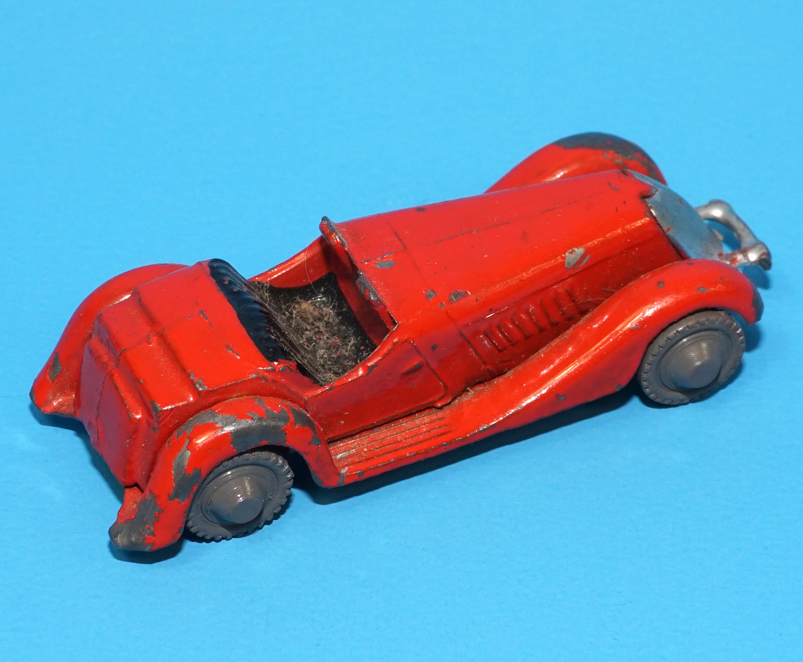 BRITAINS LILLIPUT LV601 OPEN SPORTS CAR SOLID PLASTIC WHEELS 1956 BRITAINS LTD ENGLAND - Image 4