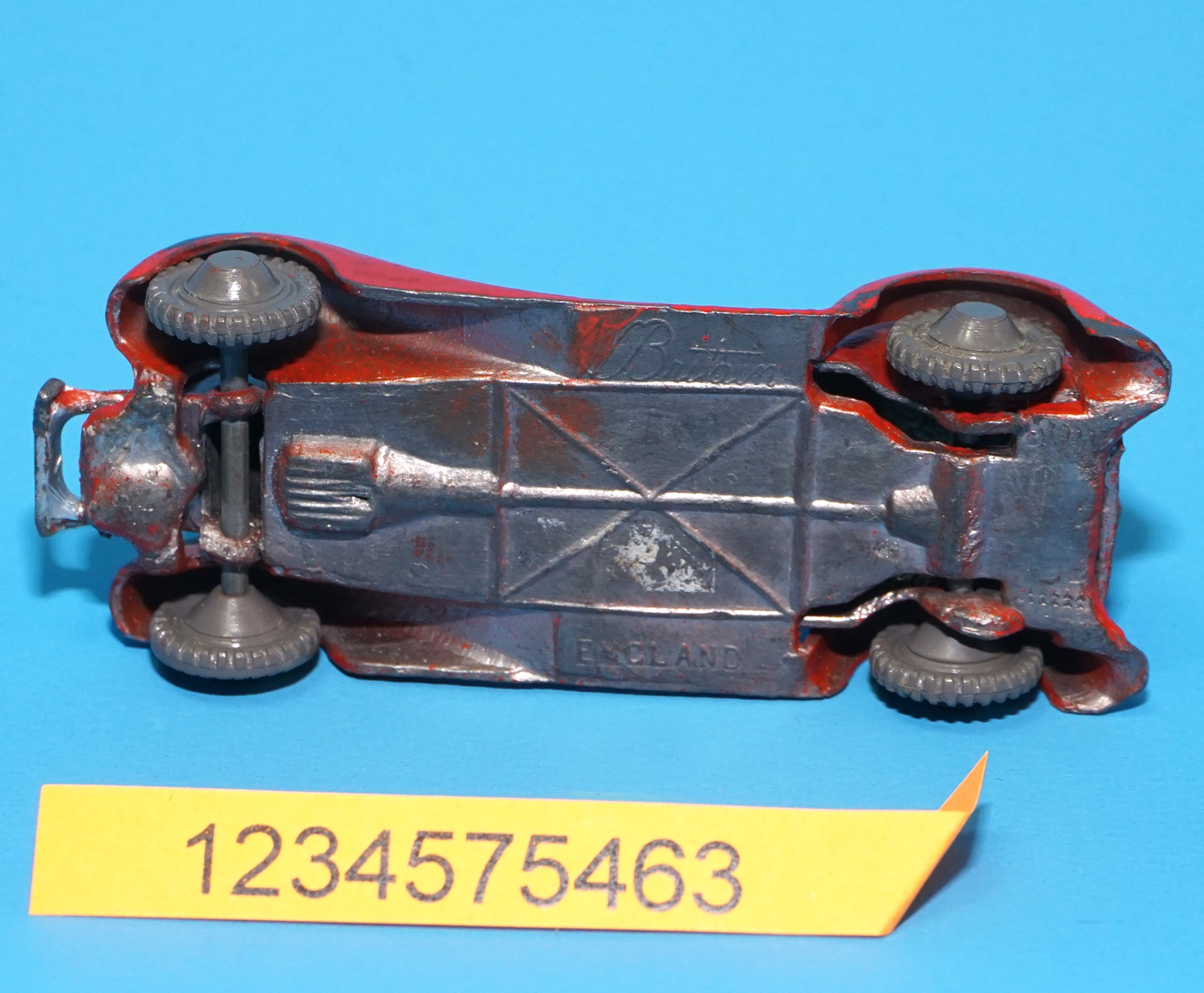 BRITAINS LILLIPUT LV601 OPEN SPORTS CAR SOLID PLASTIC WHEELS 1956 BRITAINS LTD ENGLAND - Image 5