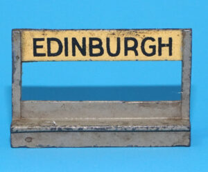 BRITAINS LILLIPUT L11 EDINGBURGH STATION PLATFORM SIGN 1946 BRITAINS LTD ENGLAND