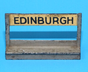 BRITAINS LILLIPUT L11 EDINGBURGH STATION PLATFORM SIGN 1946 BRITAINS LTD ENGLAND