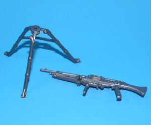 1986 GI JOE ROADBLOCK v2 ORIGINAL SPARE PART MACHINE GUN & TRI-POD STAND HASBRO
